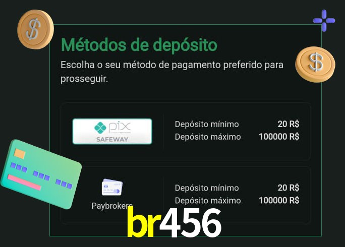 O cassino br456 oferece uma grande variedade de métodos de pagamento